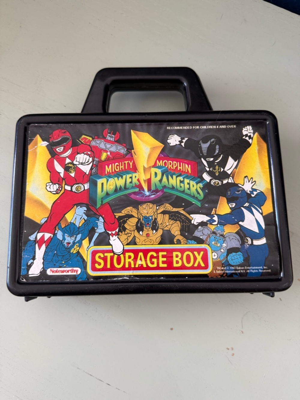Vintage 1993 Mighty Morphin Power Rangers Supply Storage Pencil Box Noteworthy